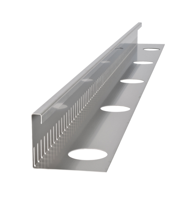Silex Fix grindstrip van Richard Brink gemaakt van aluminium of roestvrij staal V2A met uitsparingen voor verlijming of lassen aan de dakafdichting