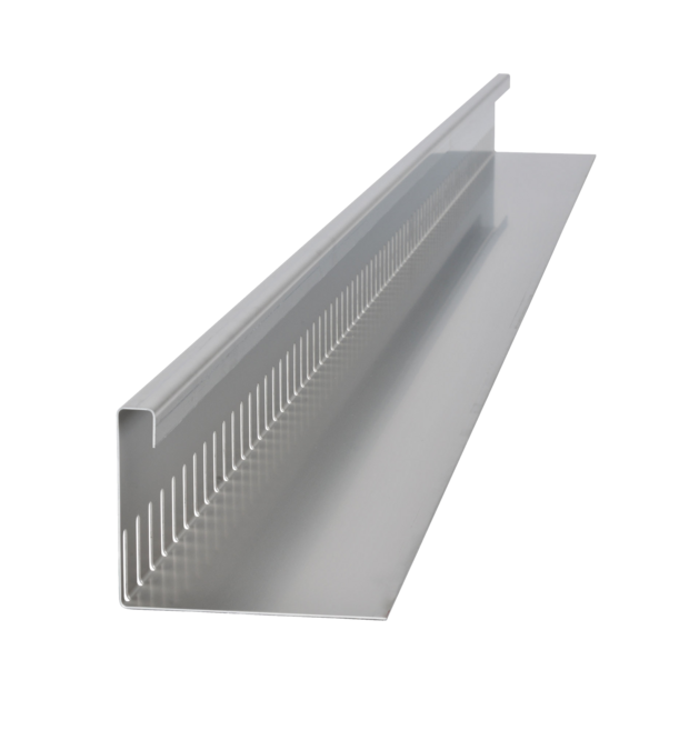 Silex Fix grindstopbalk van Richard Brink in vaste hoogte met drie randen gemaakt van aluminium of roestvrij staal V2A