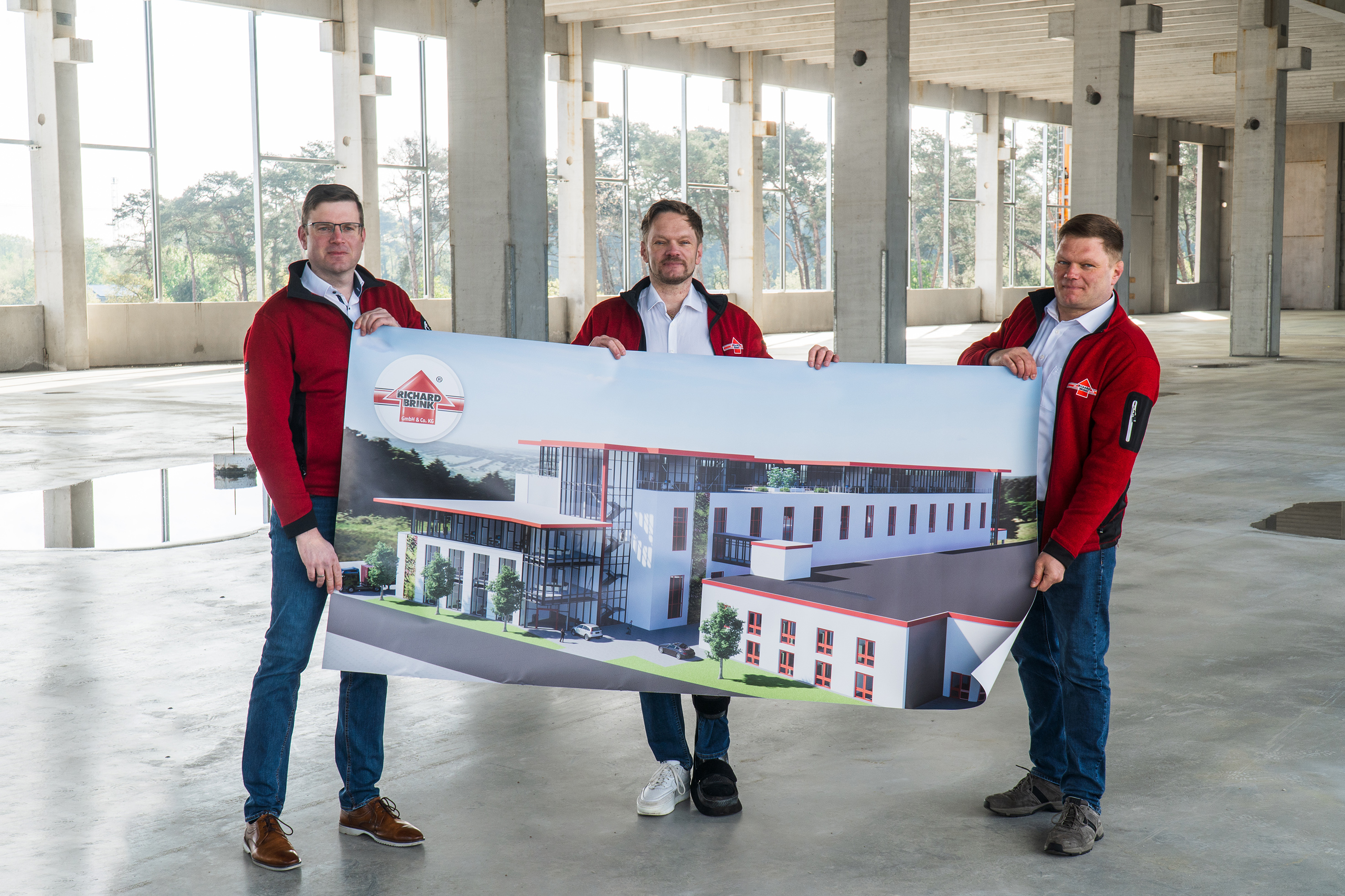 To keep pace with the growth of the previous years and embrace its plans for the future, Richard Brink is constructing a two-storey new building at its company HQ in Eastern Westphalia.  Photo: Richard Brink GmbH & Co. KG